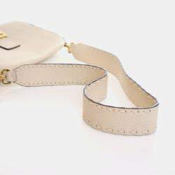 Pre Owned Fendi Roma Selleria Cuoio Calfskin Baguette Bag