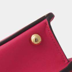 Pre Owned Fendi Peekaboo Small Pink Leather Tote Bag