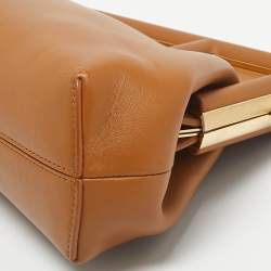 Pre Owned Fendi Brown Leather Small First Shoulder Bag