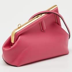 Pre Owned Fendi Pink Leather Fendi First Small Shoulder Bag