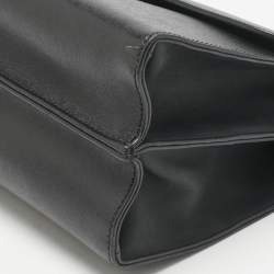 Pre Owned Fendi Black Leather Small Demi Jour Top Handle Bag
