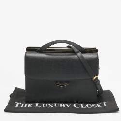 Pre Owned Fendi Black Leather Small Demi Jour Top Handle Bag