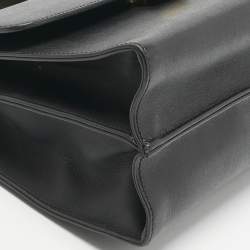 Pre Owned Fendi Black Leather Small Demi Jour Top Handle Bag