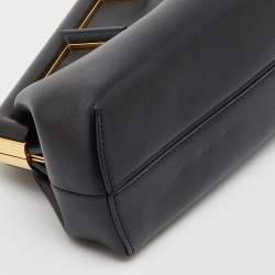 Pre Owned Fendi Black Leather Fendi First Small Shoulder Bag