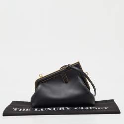 Pre Owned Fendi Black Leather Fendi First Small Shoulder Bag