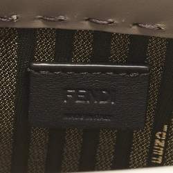 Pre Owned Fendi Grey Leather Mini Sunshine Tote