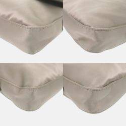 Pre Owned Fendi Mamma Gray Satin and Leather Shoulder Bag