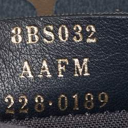 مملوكة مسبقًا Fendi Tobacco/Black Zucca Embossed Leather Small FF Wallet On Chain