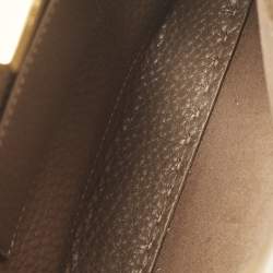 Pre Owned Fendi Brown Selleria Leather Mini Peekaboo Top Handle Bag