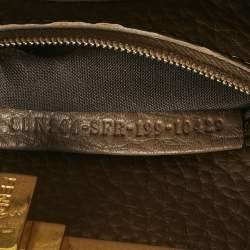 Pre Owned Fendi Brown Selleria Leather Mini Peekaboo Top Handle Bag