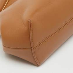 Pre Owned Fendi Tan Leather Small First Clutch
