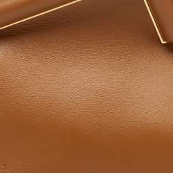 Pre Owned Fendi Tan Leather Small First Clutch