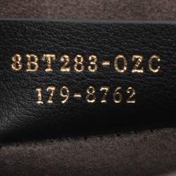 Pre Owned Fendi Etoupe Leather Medium Scalloped Kan I Shoulder Bag