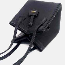 Pre Owned Fendi Black Leather Origami Mini Bag