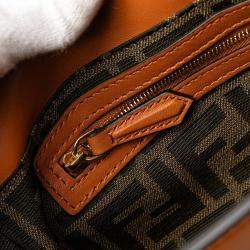 Pre Owned Fendi Baguette Brown Leather Shoulder Bag