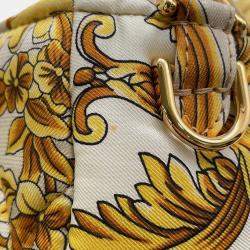 Pre Owned Fendi Fendace Mamma Bucket Ivory Yellow Nylon Shoulder Bag