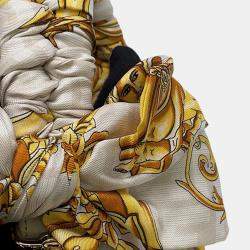 Pre Owned Fendi Fendace Mamma Bucket Ivory Yellow Nylon Shoulder Bag