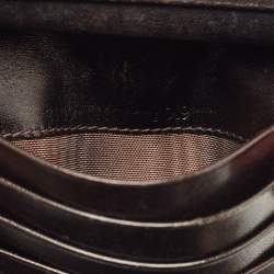 Pre Owned Fendi Beige/Brown Zucchino Canvas and Leather Compact Wallet