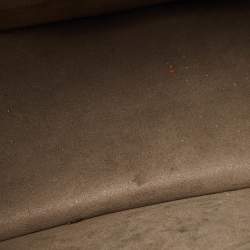 Pre Owned Fendi Beige/Brown Leather and FF Velvet Kan I F Logo Top Handle Bag