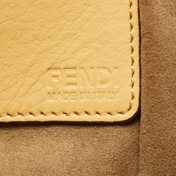 Pre Owned Fendi Two Tone Yellow Leather Large 3Jours Tote