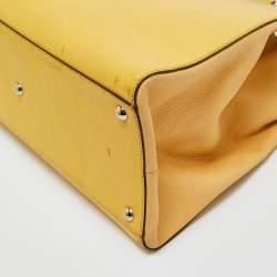 Pre Owned Fendi Two Tone Yellow Leather Large 3Jours Tote