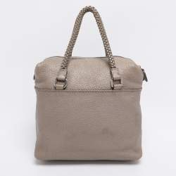 Pre Owned Fendi Beige Selleria Leather Satchel