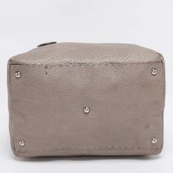 Pre Owned Fendi Beige Selleria Leather Satchel