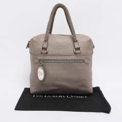 Pre Owned Fendi Beige Selleria Leather Satchel
