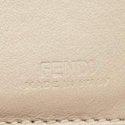 Pre Owned Fendi Black Leather Accordion Flap Bifold Wallet