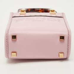 Pre Owned Fendi Light Purple Leather Mini Sunshine Crossbody Bag