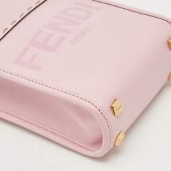 Pre Owned Fendi Light Purple Leather Mini Sunshine Crossbody Bag