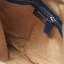 Pre Owned حقيبة هوبو فيندي أويستر جلود بايثون وزرقاء/ذهبية مزينة