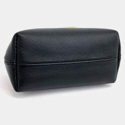 Pre Owned Fendi Nano First Black Leather Crossbody Bag