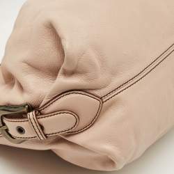 Pre Owned Fendi Rose Poudre Leather Doctor B Hobo