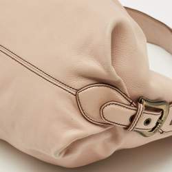 Pre Owned Fendi Rose Poudre Leather Doctor B Hobo