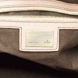 Pre Owned Fendi Rose Poudre Leather Doctor B Hobo