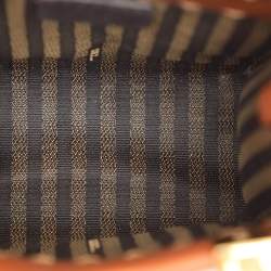Pre Owned Fendi Brown Leather Sunshine Mini Tote