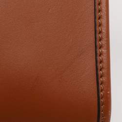 Pre Owned Fendi Brown Leather Sunshine Mini Tote