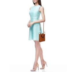 Pre Owned Fendi Brown Leather Sunshine Mini Tote