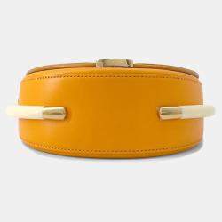 Pre Owned Fendi Moonlight Orange Leather Shoulder Bag