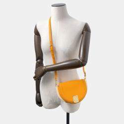 Pre Owned Fendi Moonlight Orange Leather Shoulder Bag