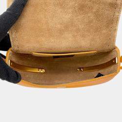 Pre Owned Fendi Moonlight Orange Leather Shoulder Bag