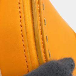 Pre Owned Fendi Moonlight Orange Leather Shoulder Bag