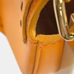 Pre Owned Fendi Moonlight Orange Leather Shoulder Bag