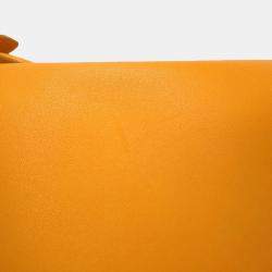 Pre Owned Fendi Moonlight Orange Leather Shoulder Bag