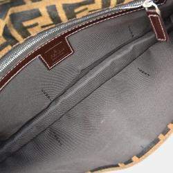 Pre Owned Fendi Brown Zucca Clutch Bag
