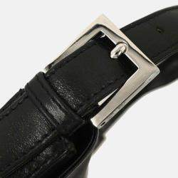 Pre Owned Fendi Black Leather Baguette Handbag