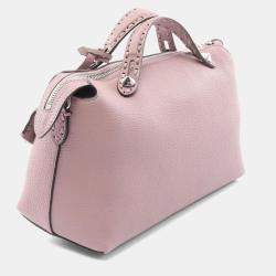 Pre Owned Fendi By The Way Soft Medium Selleria Handbag Leather  Purple