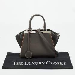 Pre Owned Fendi Etain Leather Mini 3Jours Tote