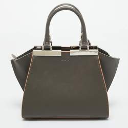Pre Owned Fendi Etain Leather Mini 3Jours Tote